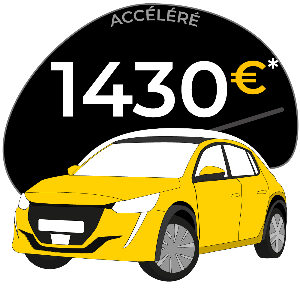 1430€ code+ conduite en version accélérée pour le permis b - boîte manuelle chez Permilike